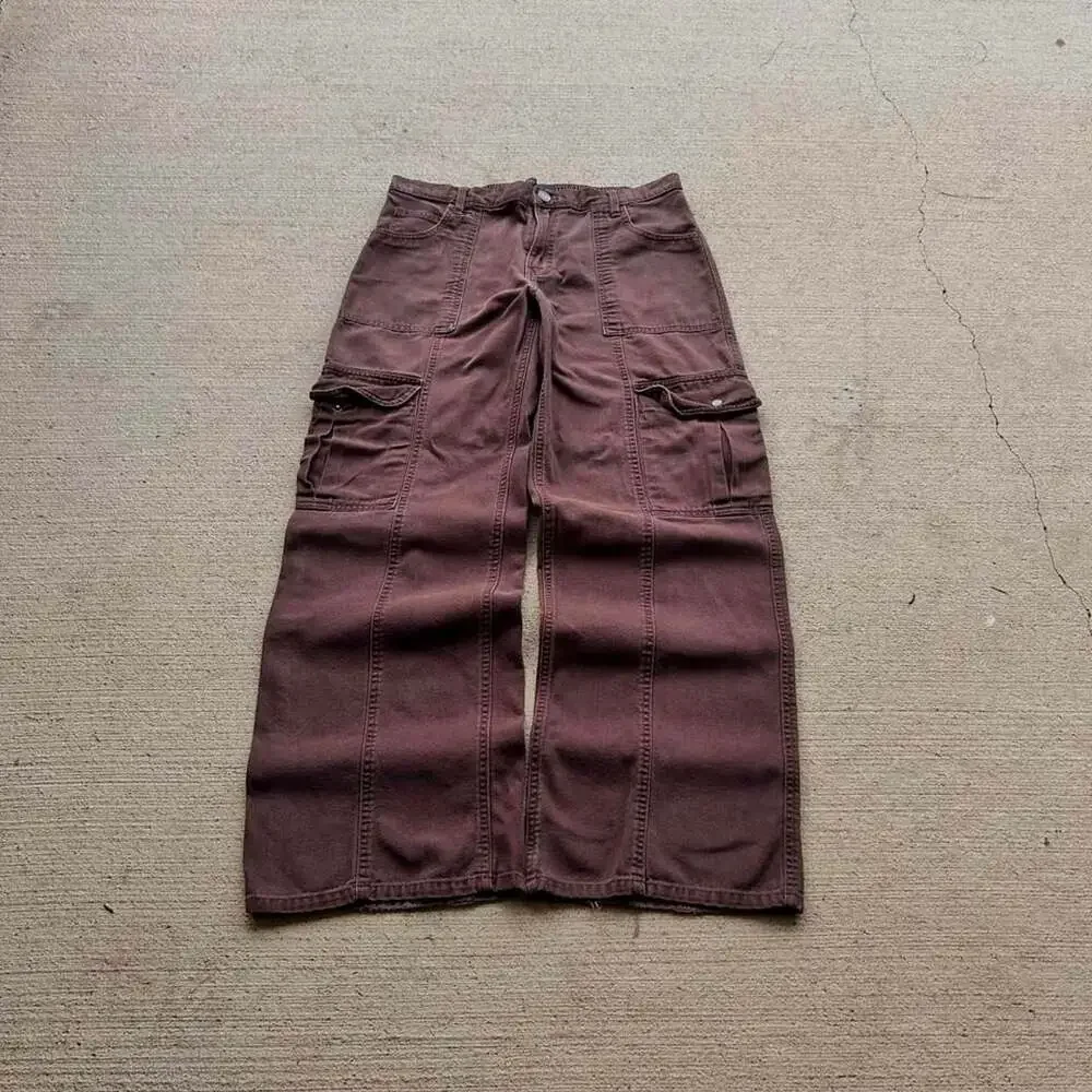 Aeropostale Utility Cargo Brown Baggy Straight Leg Pants